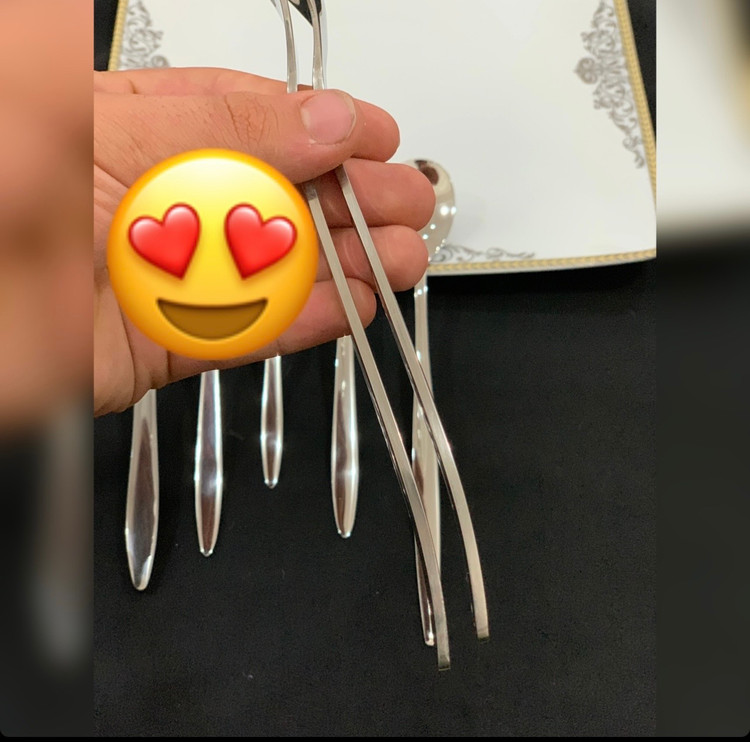 سرویس قاشق چنگال یونیک اصل آلمان 24 نفره 120 پارچه مدل سوزنی ساده نقره ای