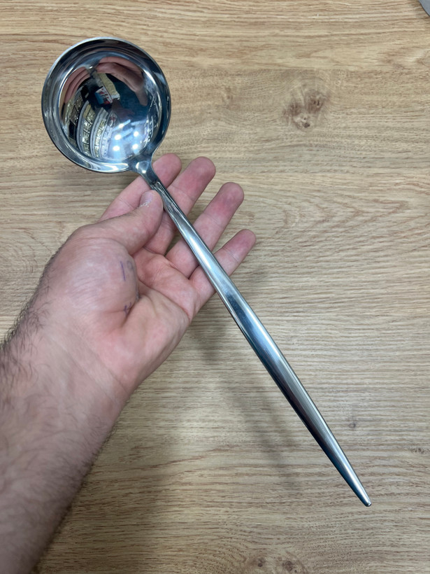 سرویس قاشق چنگال یونیک اصل آلمان 24 نفره 120 پارچه مدل سوزنی ساده نقره ای